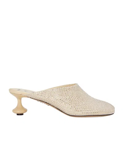 Loewe 45mm Toy Mules In Oat Milk