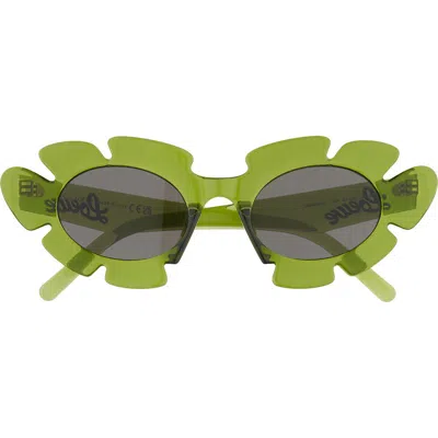 Loewe 47mm Tinted Oval Sunglasses In Green
