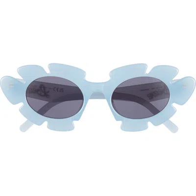 Loewe 47mm Tinted Oval Sunglasses In Blue