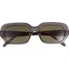 Loewe 51mm Rectangular Sunglasses In Gray