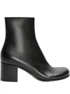 Loewe 60mm Leather Block-heel Ankle Boots In Black