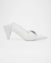 Loewe Leather Origami Mules Pointed Toe Sculptural Heel In Multi