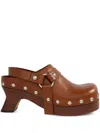 Loewe 70mm Tacha Mules In Brown
