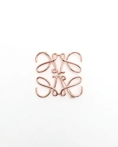 Loewe Anagram Brooch In Gold