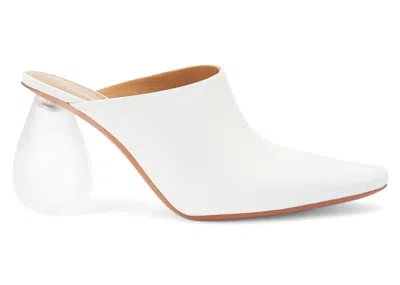 Pre-owned Loewe 90 Drop Heel Mules (women's) Sneakers In White