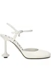 Loewe Leather Toy Ankle-strap Pumps 90 In White