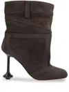Loewe Suede Ankle Boots With 9 Cm Heel Height For Women In Brown
