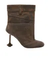 Loewe Suede Ankle Boots With 9 Cm Heel Height For Women In Brown