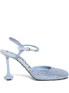 Loewe 90mm Toy Crystal-embellished Ankle-strap Pumps In Blue