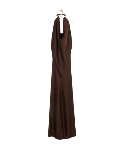 Loewe A Dress With A Knot And A Neck. In Black
