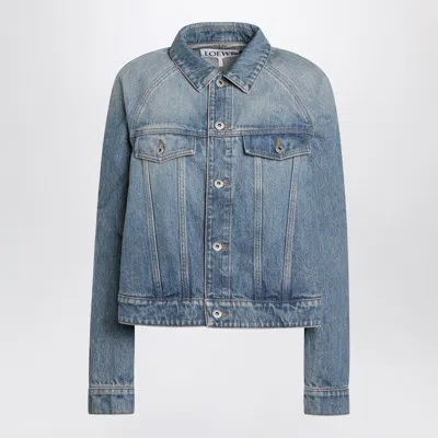Loewe A-line Denim Jacket Women In Blue