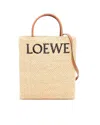 Loewe Standard A4 Raffia Tote Bag In Nude