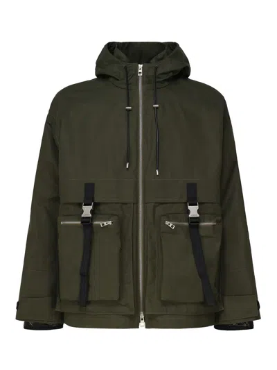 Loewe Padded Coat In Dark Green