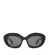 Loewe Acetate Dawn Oval Sunglasses In Black