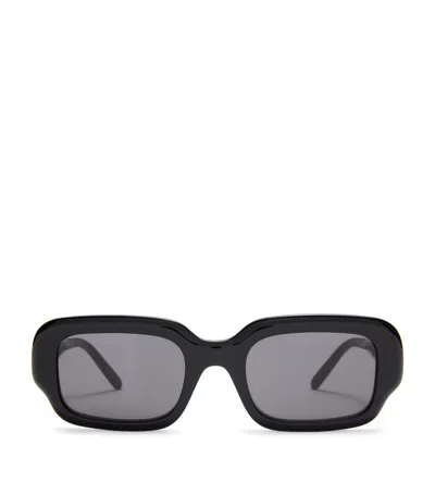 Loewe Acetate Rectangular Slim Sunglasses In Black