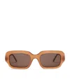 Loewe Acetate Rectangular Slim Sunglasses In Brown