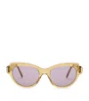 Loewe Acetate Swan Slim Sunglasses In Gold