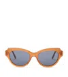 Loewe Womens Camel Gsliessx01 Cat-eye Frame Acetate Sunglasses