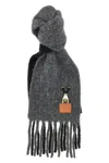 Loewe Scarf In Alpaca And Wool Blend In Gray