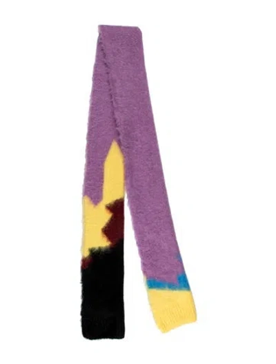 Pre-owned Loewe Acrylic Scarf In Purple