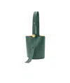 Loewe Mini Pebble Bucket In Mellow Calfskin In Green