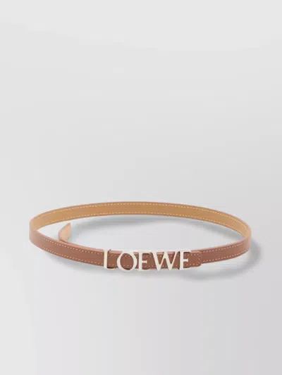 Loewe Adjustable Smooth Calfskin Belt Design In Gray