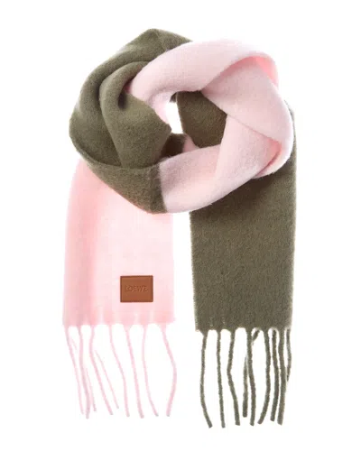 Loewe Alpaca & Wool-blend Scarf In Pink
