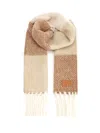 Loewe Alpaca Blend Scarf Scarves And Foulards Brown In Neutral