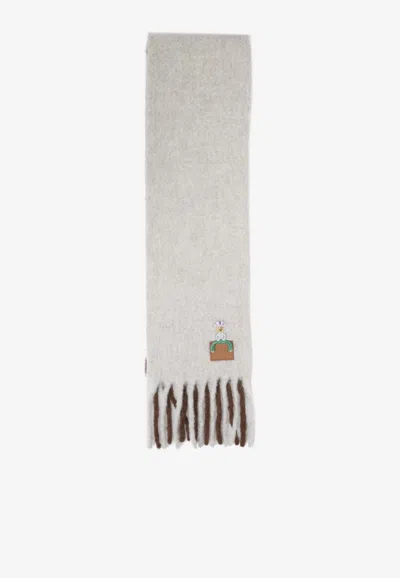 Loewe Alpaca Blend Scarf In White