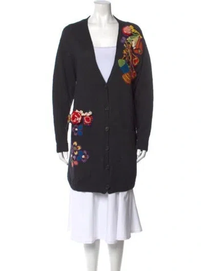 Pre-owned Loewe Alpaca Printed Sweater In Black
