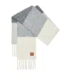 Loewe Alpaca-wool-blend Jacquard Stripe Scarf In White