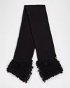 Loewe Alpaca Wool Blend Scarf In Black