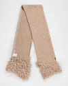 Loewe Alpaca Wool Blend Scarf In 2140 Beige