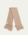 Loewe Alpaca Wool Blend Scarf In Beige