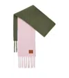 Loewe Two-tone Alpaca And Wool Blend Scarf In Pink