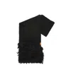 Loewe Alpaca Wool Blended Scarf In Black