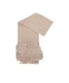 Loewe Alpaca Wool Blended Scarf In Nude