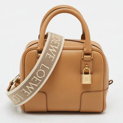 Pre-owned Loewe Amazona 16 Tan Leather Bag