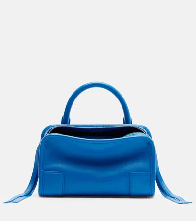 Loewe Amazona 18 Mini Leather Tote Bag In Blue