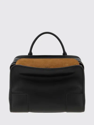 Loewe Amazona 180 Handbag In Smooth Calfskin Leather In Black