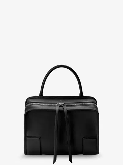 Loewe Amazona 180 Leather Handbag In Black