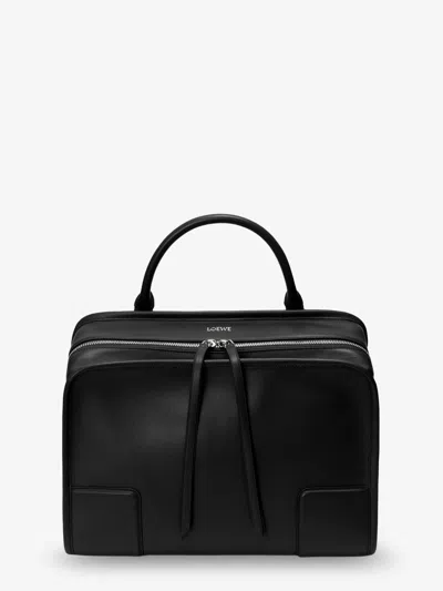 Loewe Amazona 180 Leather Handbag In Black