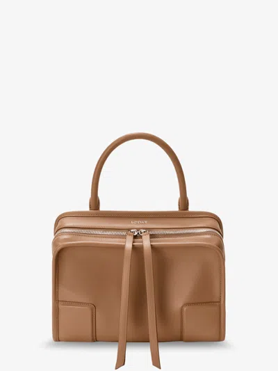 Loewe Amazona 180 Leather Handbag In Brown