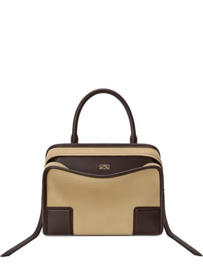 Loewe Amazona 180 Small Leather Handbag In Beige