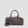 Loewe Structured Rectangular Handbag In Premium Calfskin Leather In Brown