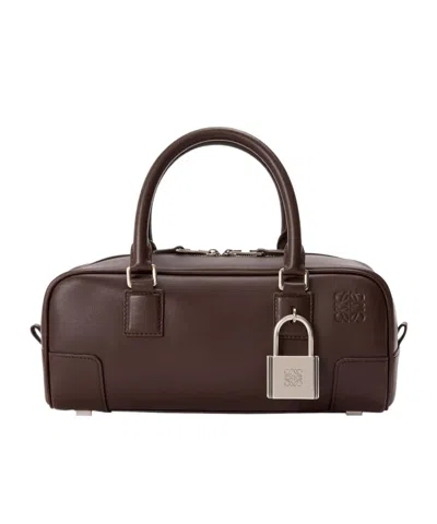 Loewe Amazona 23 Cropped Bag In Shiny Calfskin In Black