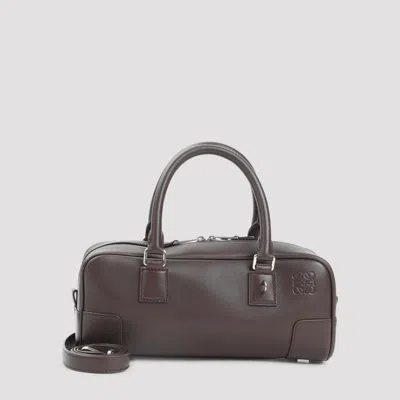 Loewe Amazona 23 Cropped Bag In Shiny Calfskin In Brown