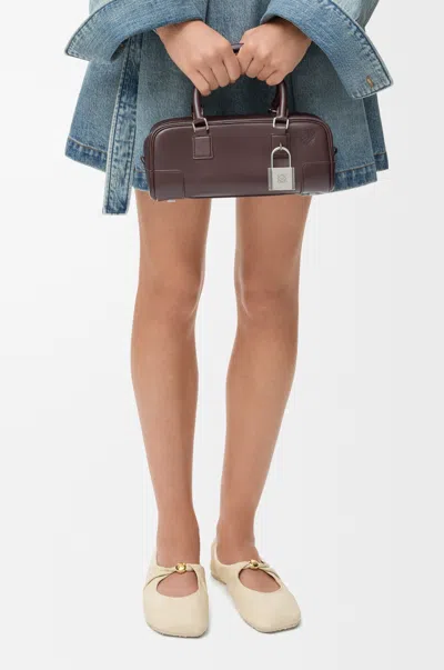 Loewe Amazona 23 Cropped Bag In Shiny Leather Skin For Woman In Brown