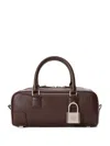 Loewe Amazona 23 Cropped Bag In Shiny Calfskin In Brown