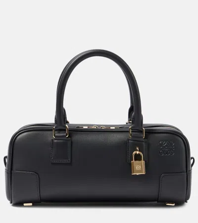 Loewe Amazona 23 Leather Tote Bag In Black